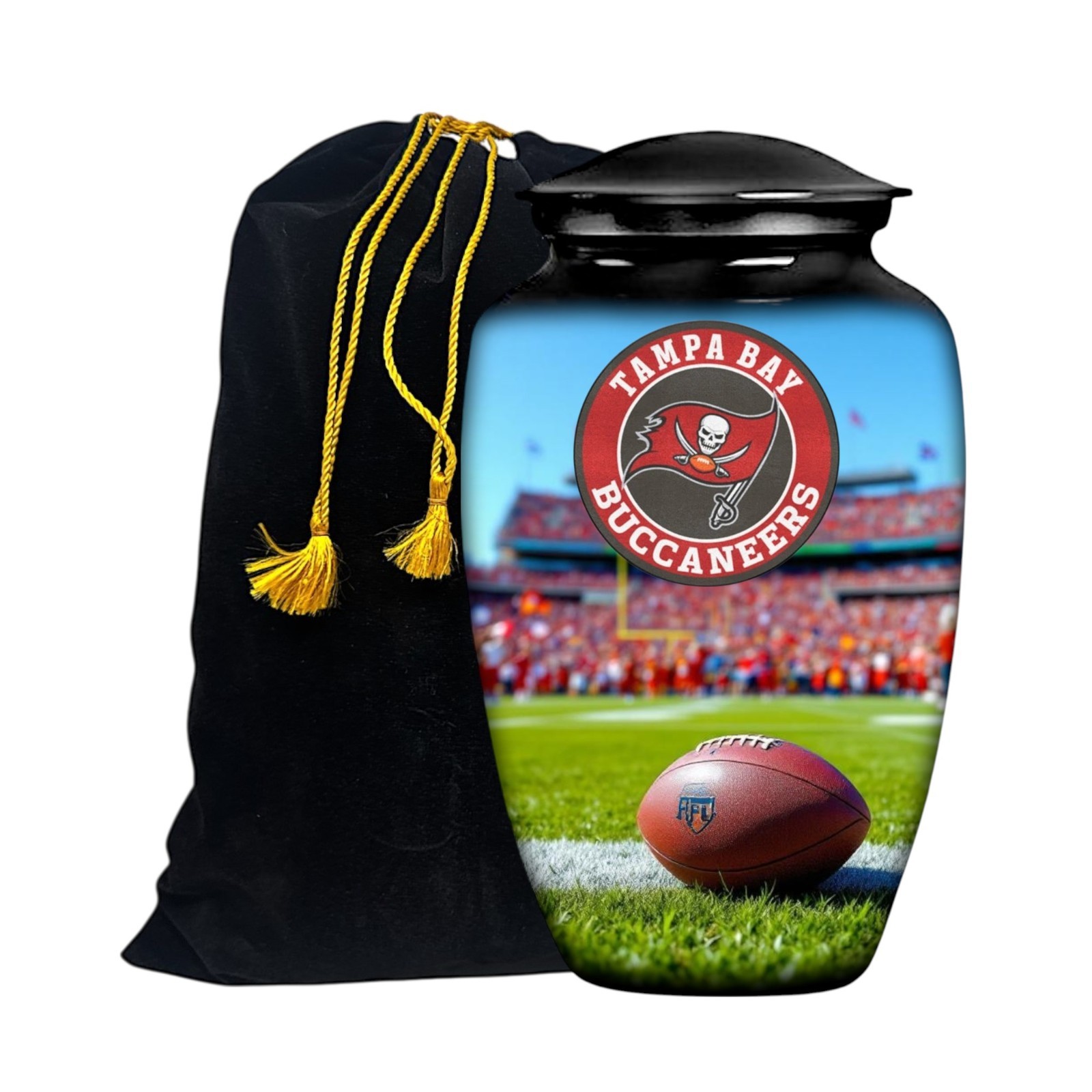 Cremation Urn Tampa Bay Football Theme Funeral Memorial Ashes Urns with Bag