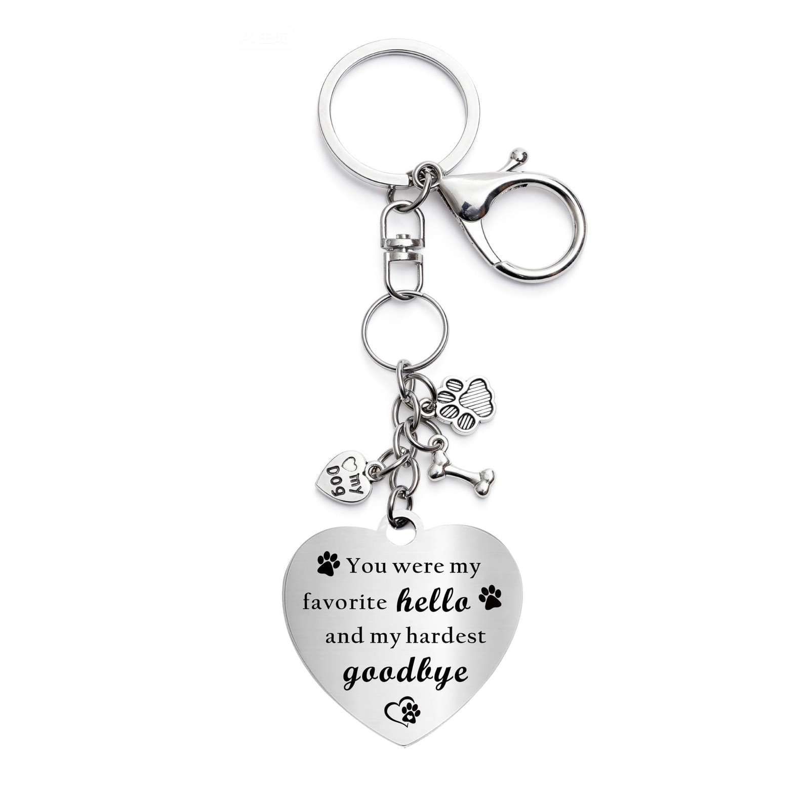 Belloxis Pet Memorial Gifts for Loss of Dog, Rainbow One Size, Small Silver