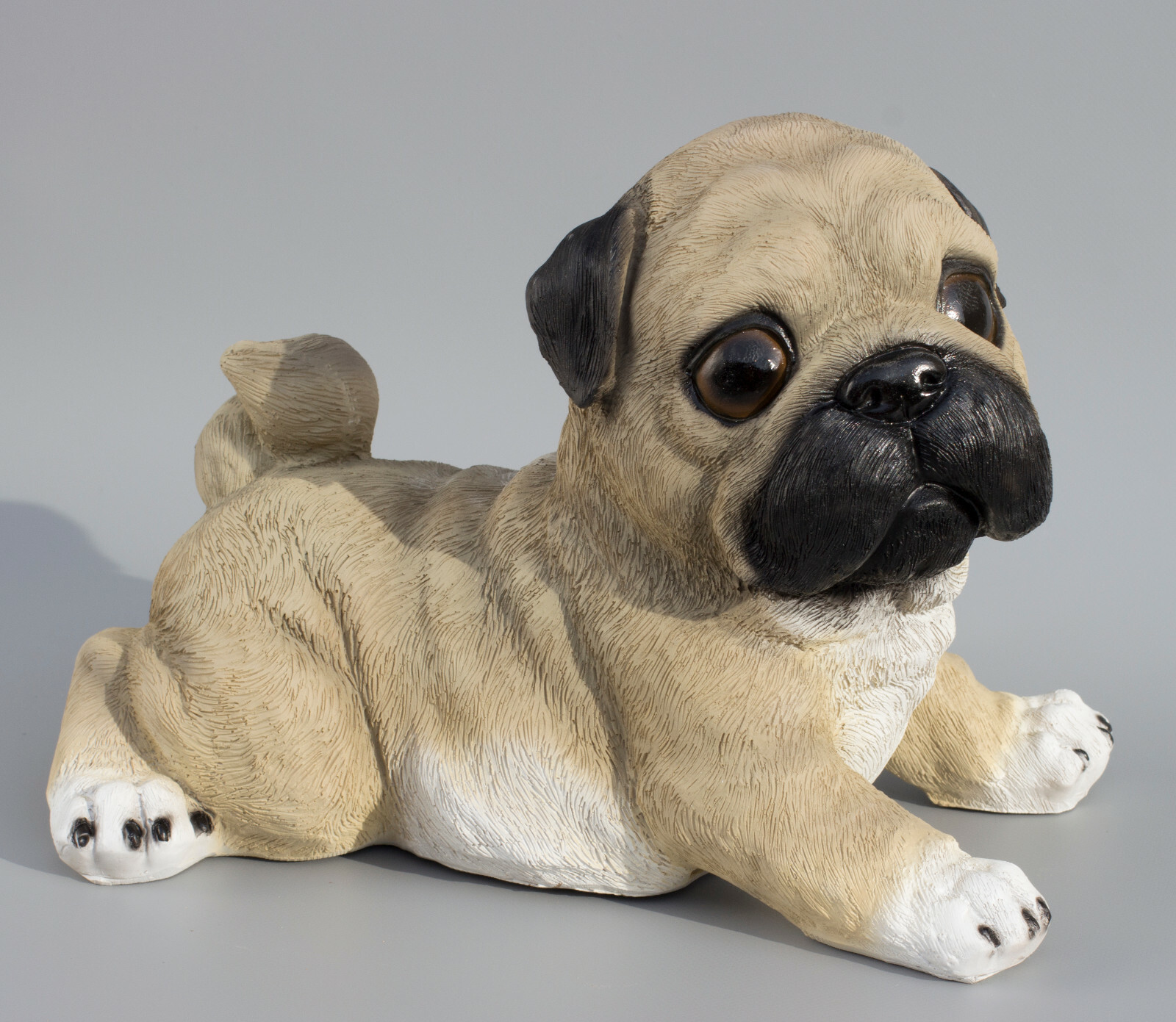 Pet Cremation Urn Pug Dog Ashes Memorial Statue Grave Ornaments Animal Realistic