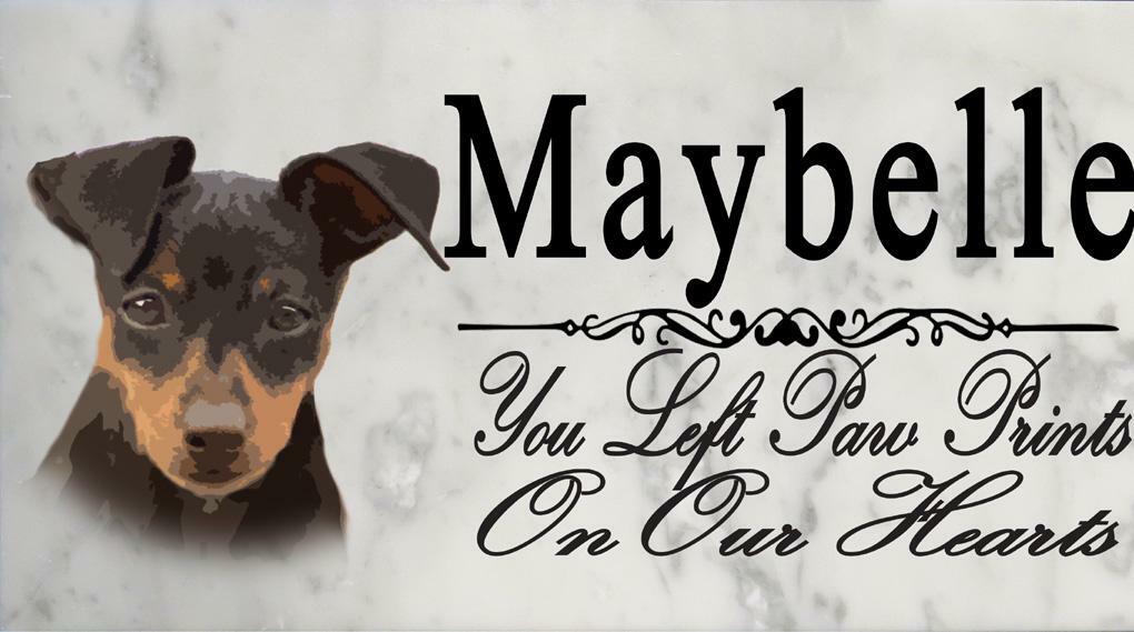Customized Miniature Pinscher Memorial Stone Dog Grave Marker Pet Garden Plaque