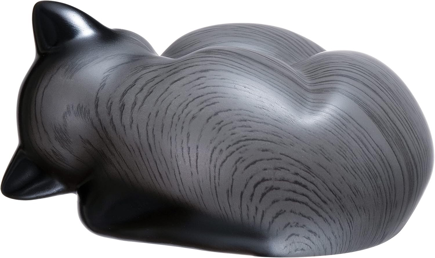 Modern Gray Cat Urn for Ashes Polished Resin Durable Pet Memorial Keepsake