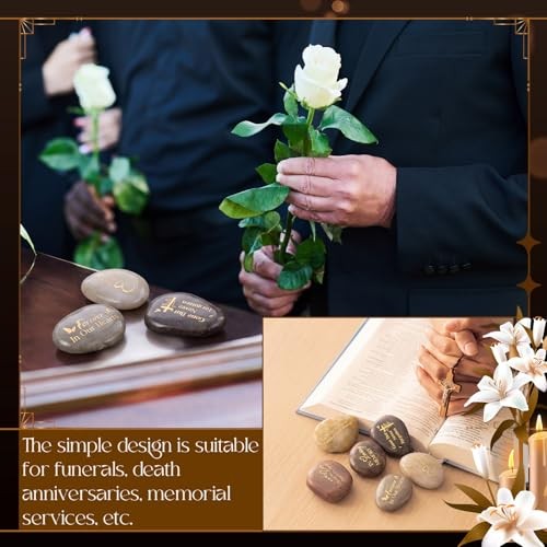 Pcs Memorial Stone 1.97 Inch Celebration of Life Elegant Style 30 Deep Color