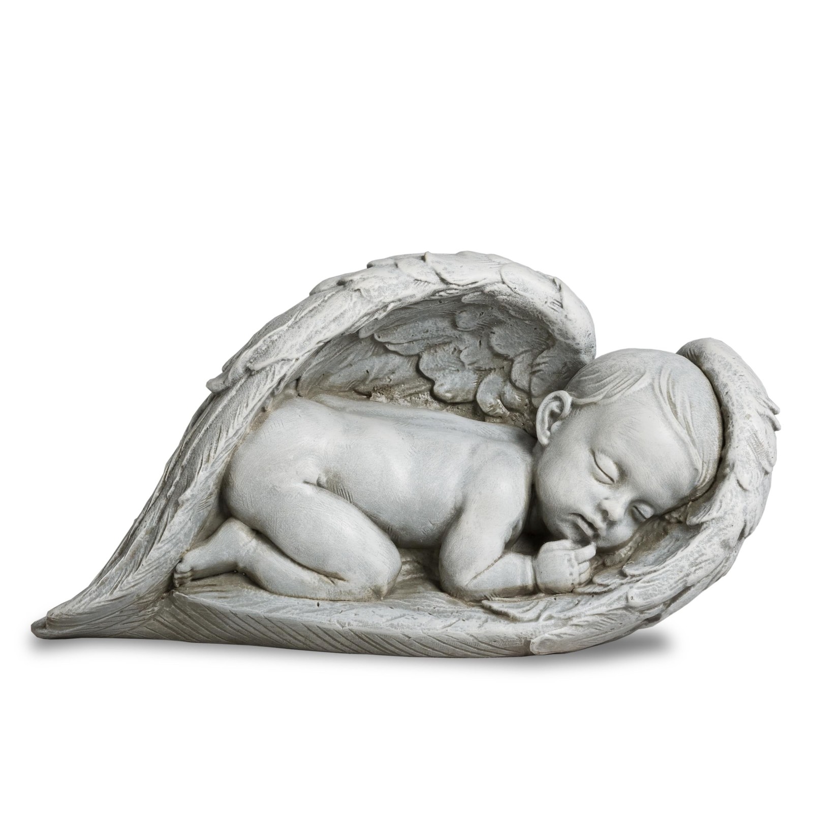 8″ Sleeping Angel in Wings Statue-Guardian Angel Baby Statue,Resin Memorial G…