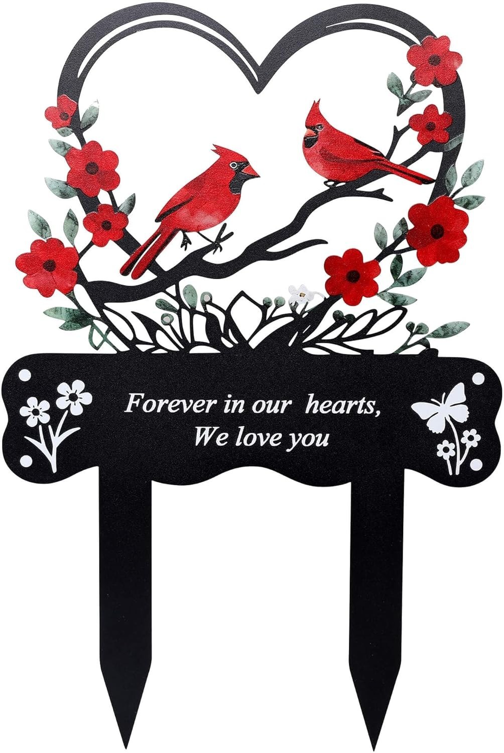 Cemetery Decorations for Grave Memorial Plaque Stake Grave Marker 15.8×9.84IN