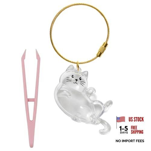 Cat/Dog Hair Collector Keychain Charm Memorial Bottle Memorial Storage Cat 5