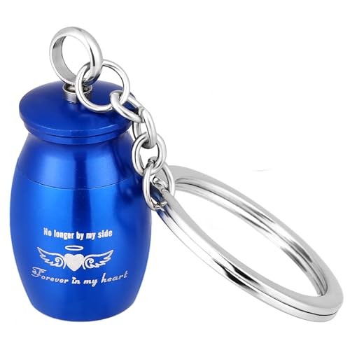 Mini Urns for Ashes Keychain Urn Keepsake Metal Small Memorial 1.5X1.5X2.5CM