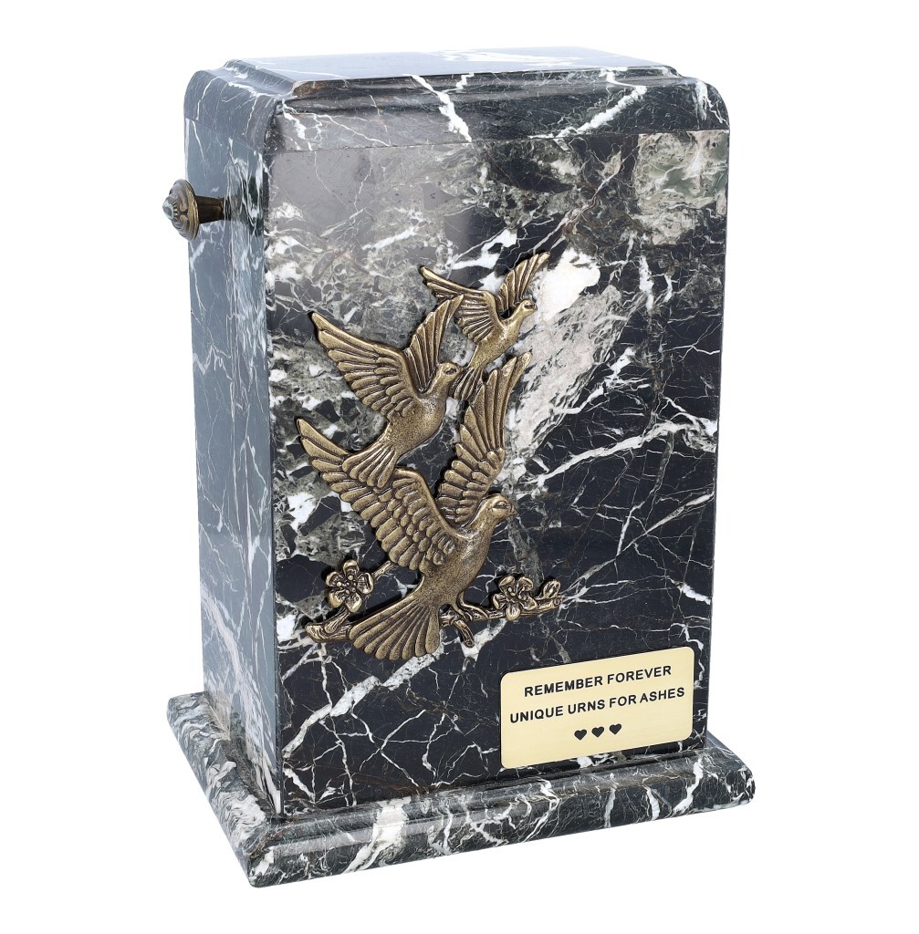 Stone Cremation Urns, Natural Onyx Funeral Urns, Urns With Doves, Beautiful Urns