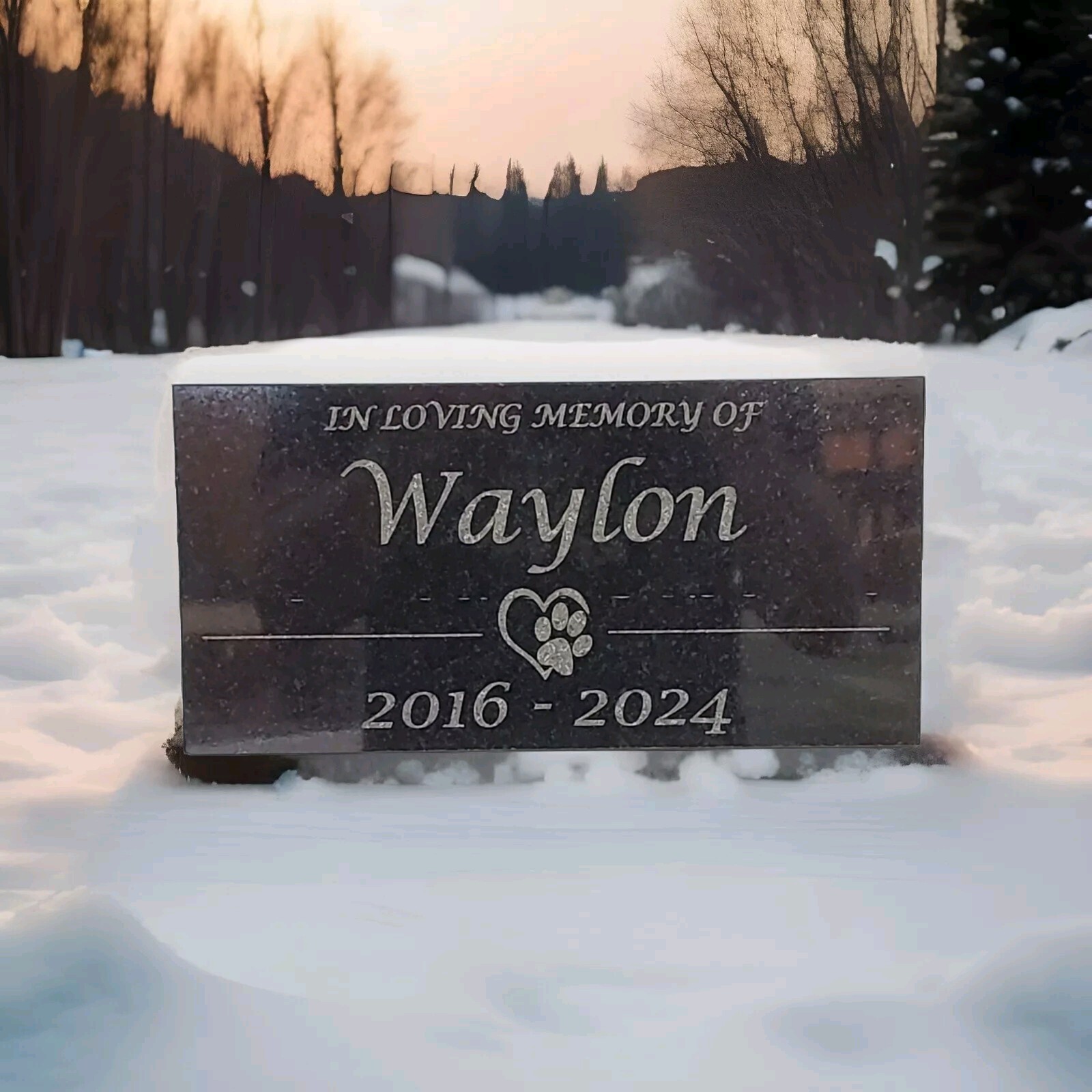 6×12 Pet Memorial Grave Stone Marker Plaque Headstone Cat Dog Loved One Gift t7