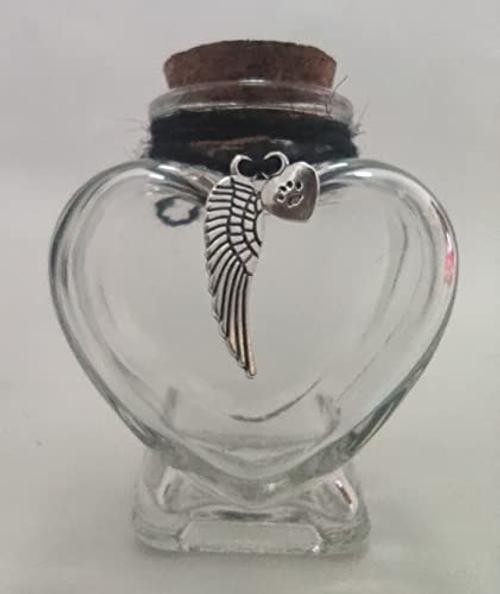 pet hair memorial bottle for dog, cat, dog, cat