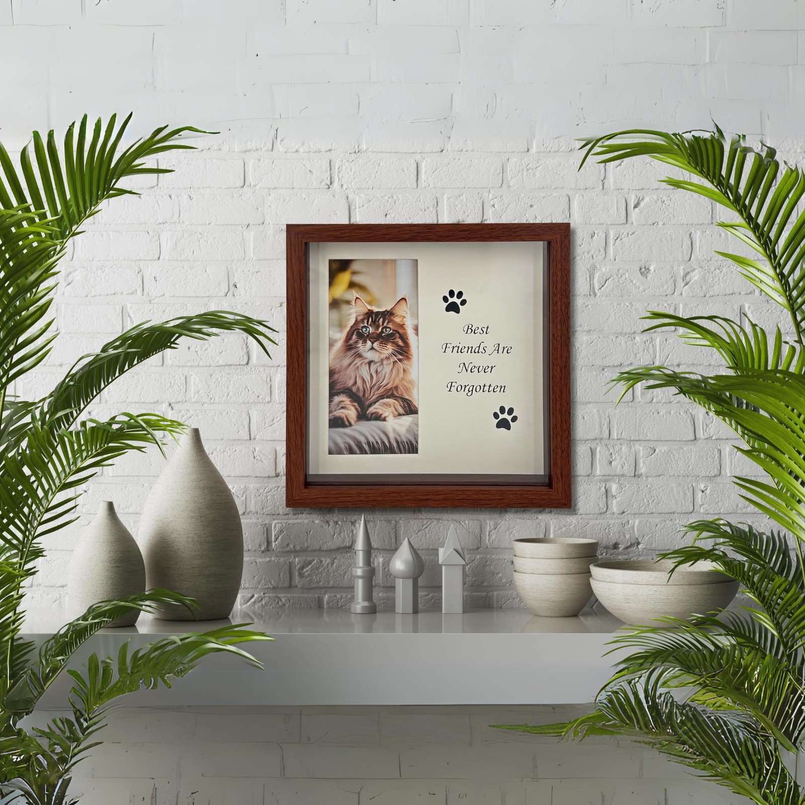 Memorial Picture Frame for Pets – Paw Print Kit – Remembrance for Dogs & Cats…