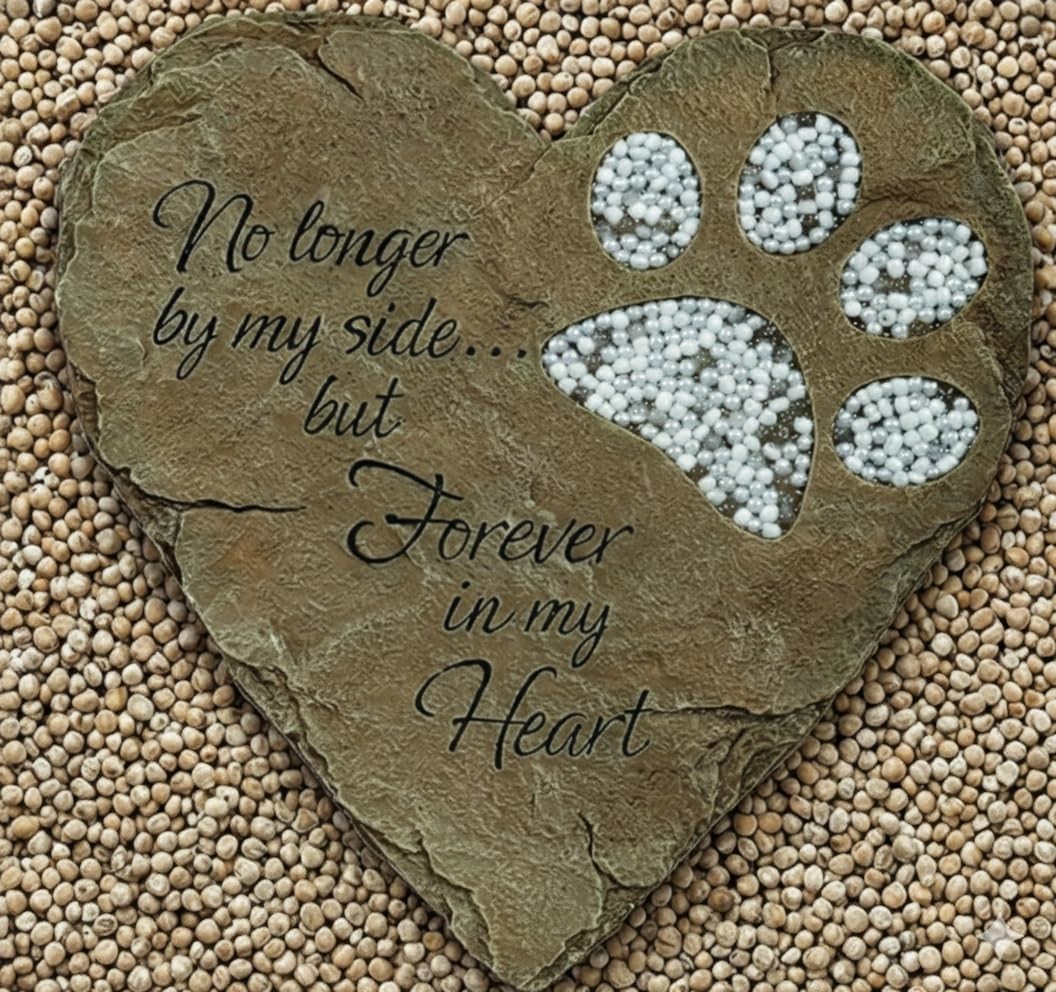 98843 Pet Memorial Garden Stone, Brown