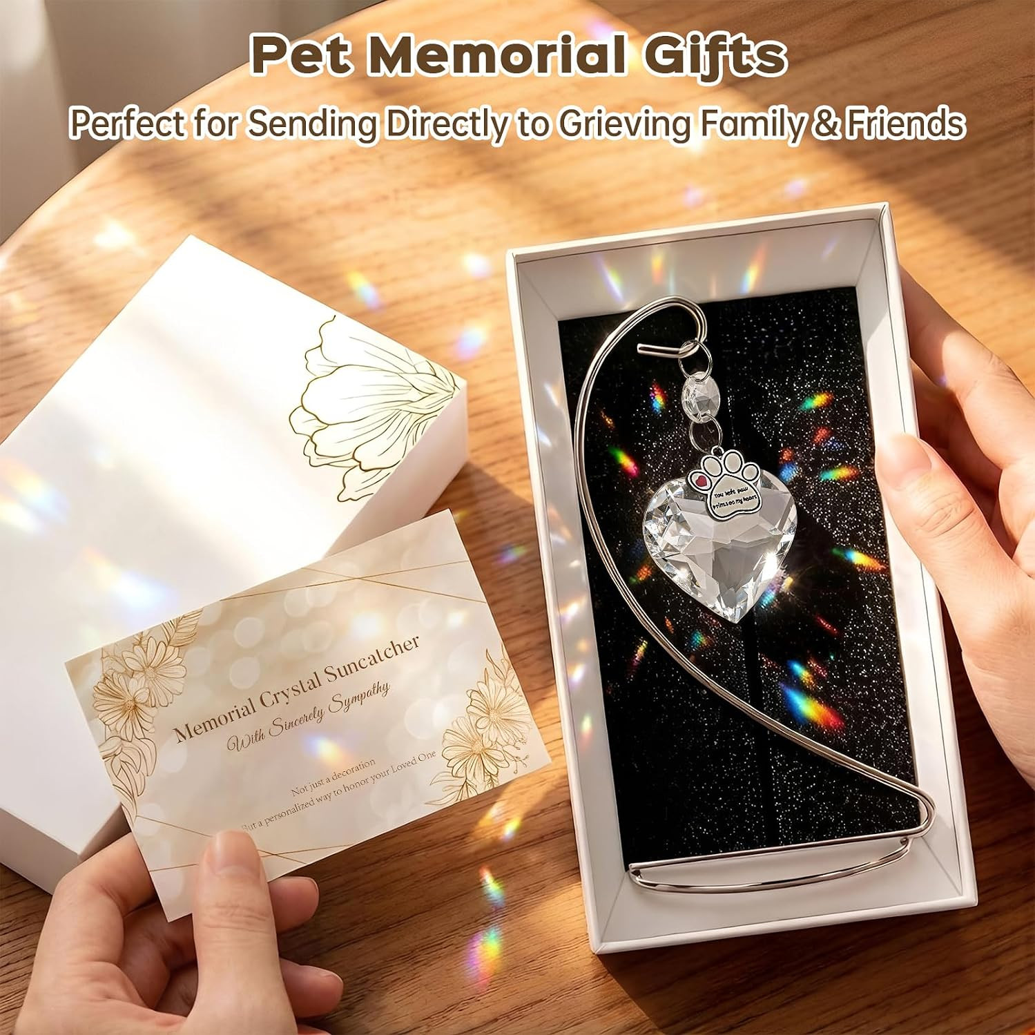 Pet Memorial Suncatcher – Dog Memorial Gifts for Loss of Dog or Cat