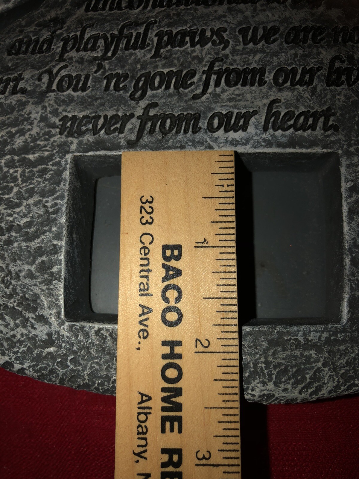 DOG/ CAT PAW PRINT SHAPED PET MEMORIAL INSERT PHOTO HAS LOVING POEM SENTIMENT