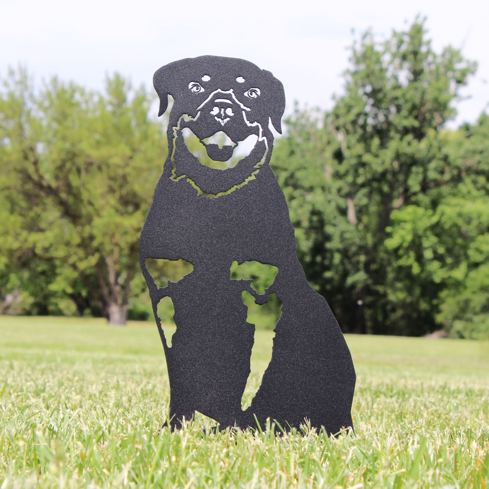 Rottweiler Black Metal Dog Silhouette