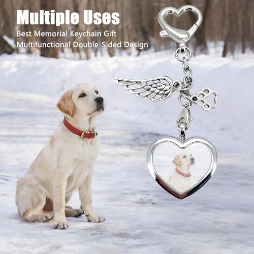 Heart Fur Pet Loss Keychain – Sympathy Gift for Dogs or Cats