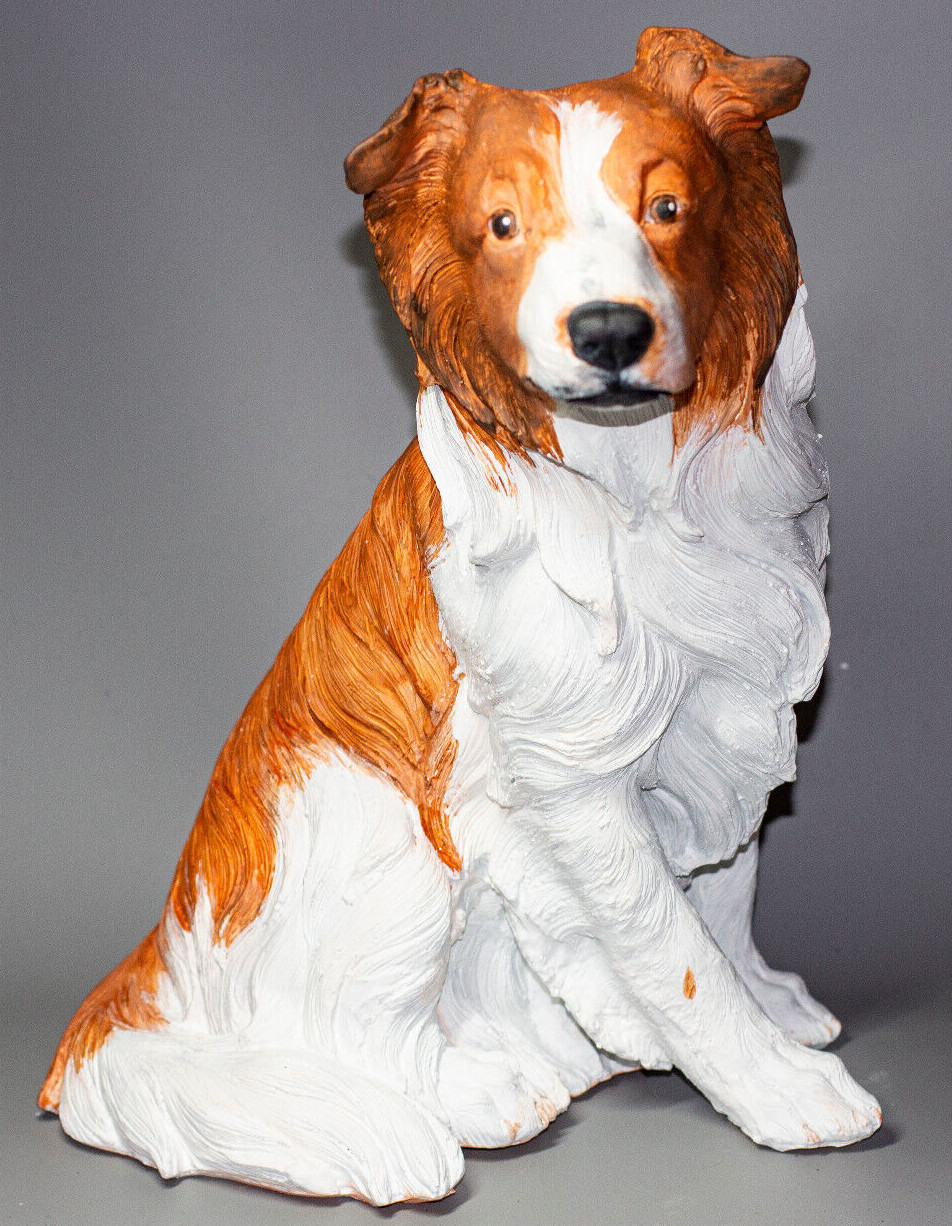 Unique Urn Dog Ashes Border Collie Memorial Statue Pet Grave Decor Figure Animal