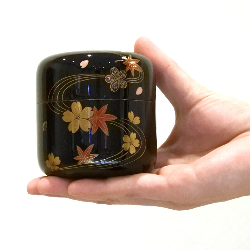 Yutori Beauty of the Four Seasons (color:BK) Small Keepsake Urn for Human Ashes