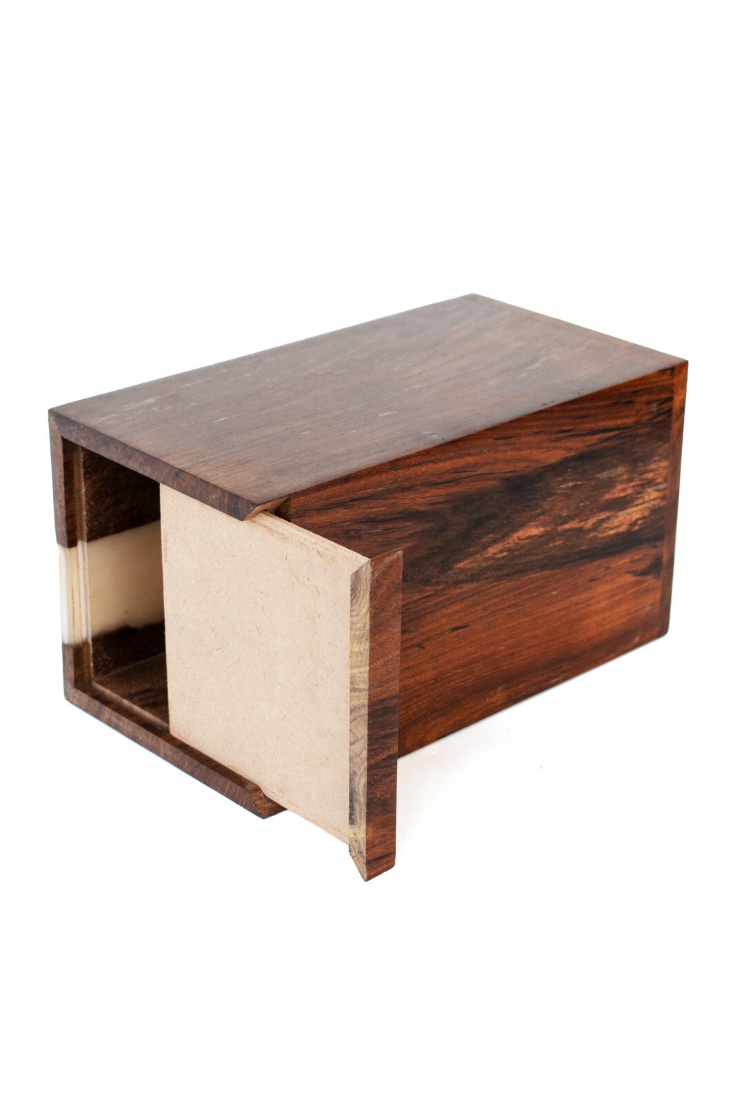 Wooden Urn Box-Urn Box-Rosewood and White Resin Design Urn Box For Human Ashes