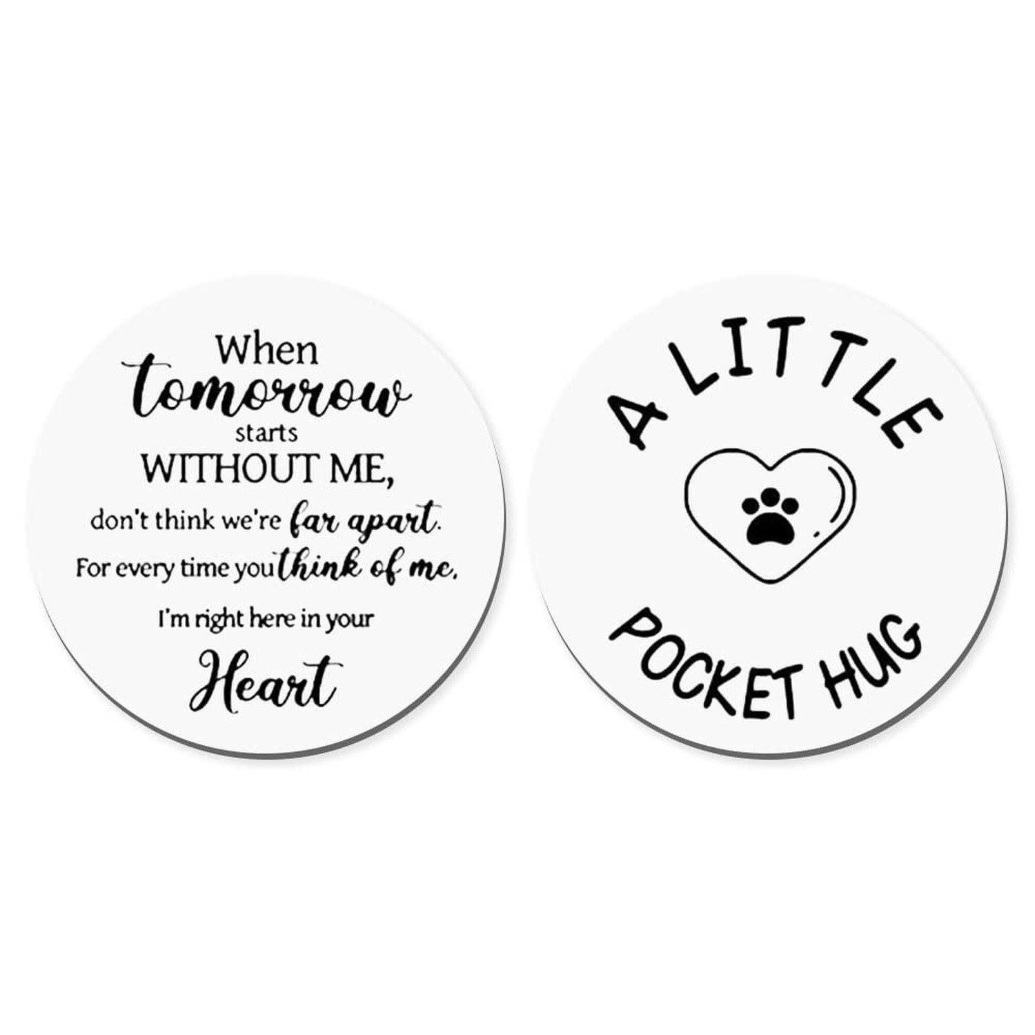 Xiyantiji Memorial Gifts for Loss of Dog Cat Leather Pocket Hug Keychain Reme…