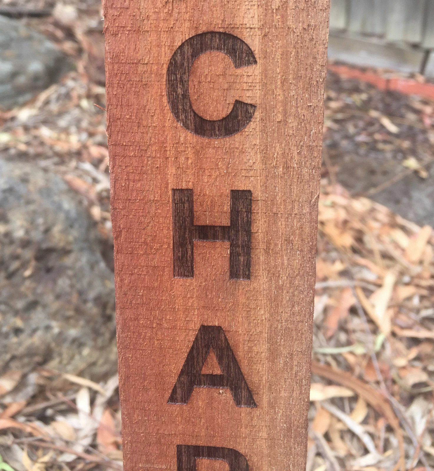 Pet Memorial Garden Stake Hardwood outdoor memorial personalised engraved