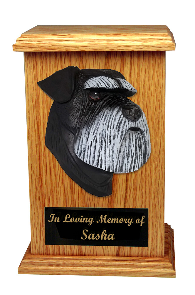 Schnauzer Natural Memorial Urn