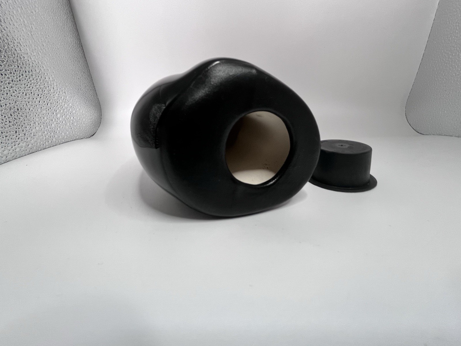 2 Black Cat Cremation Urns Pet Memorial Statues Vintage Large & Modern Small