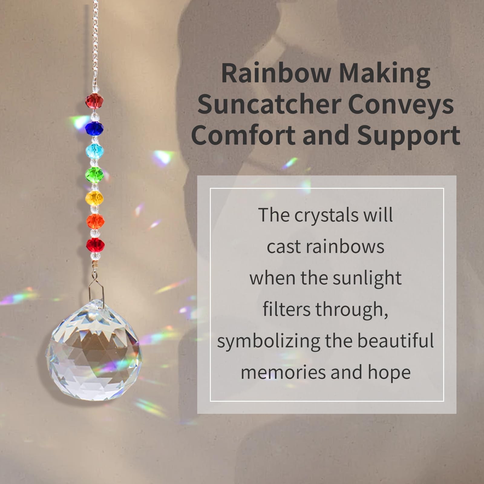 Sympathy Gifts for Loss of Loved One, Crystal Sun Catcher Rainbow Gifts, Uniq…