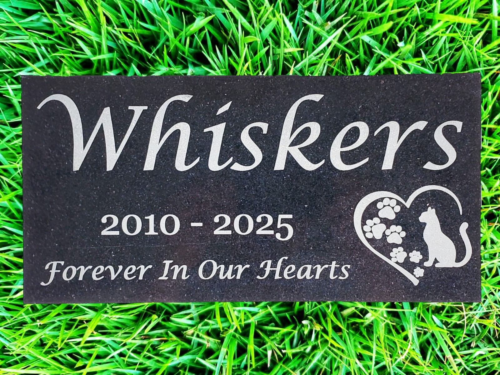 Cat Memorial Stone Garden Headstone Personalized Grave Marker Pet Loss Gift t18