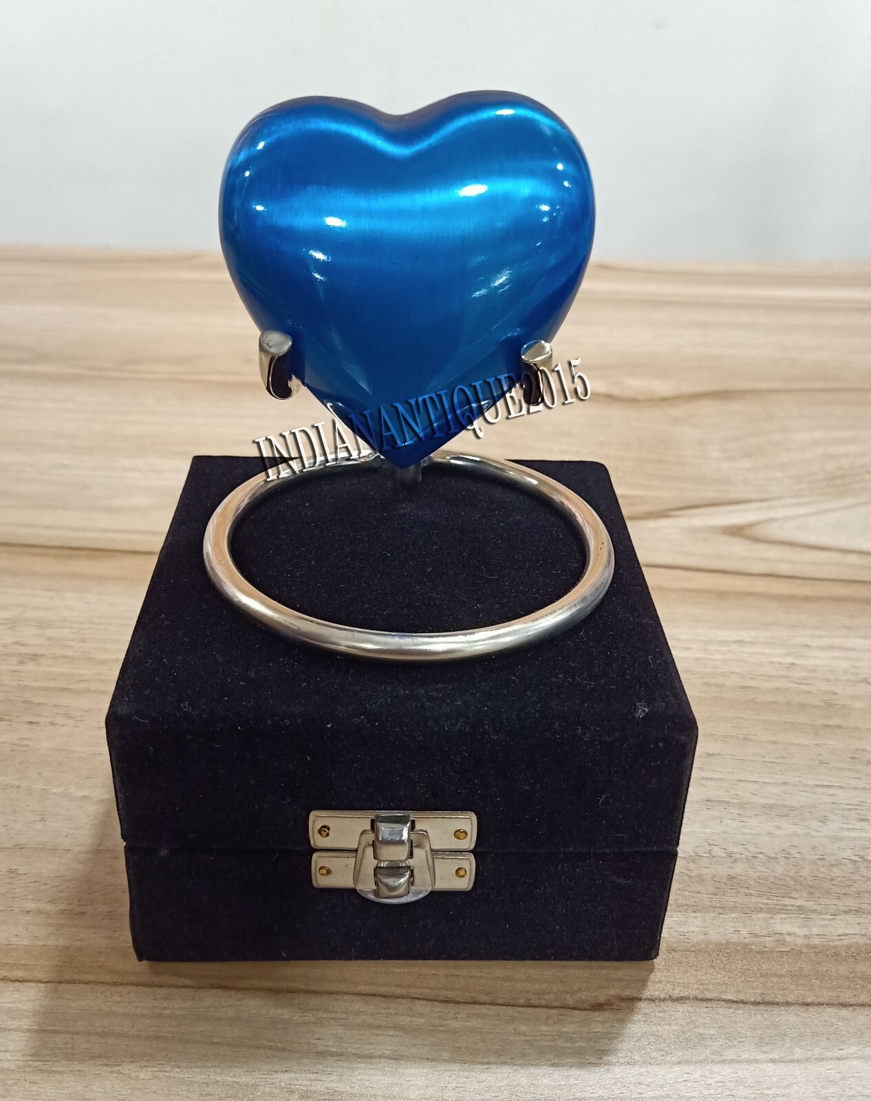 Blue Heart Keepsake Urn – Small Beautiful Urn for Ashes – Beach Handmade Mini