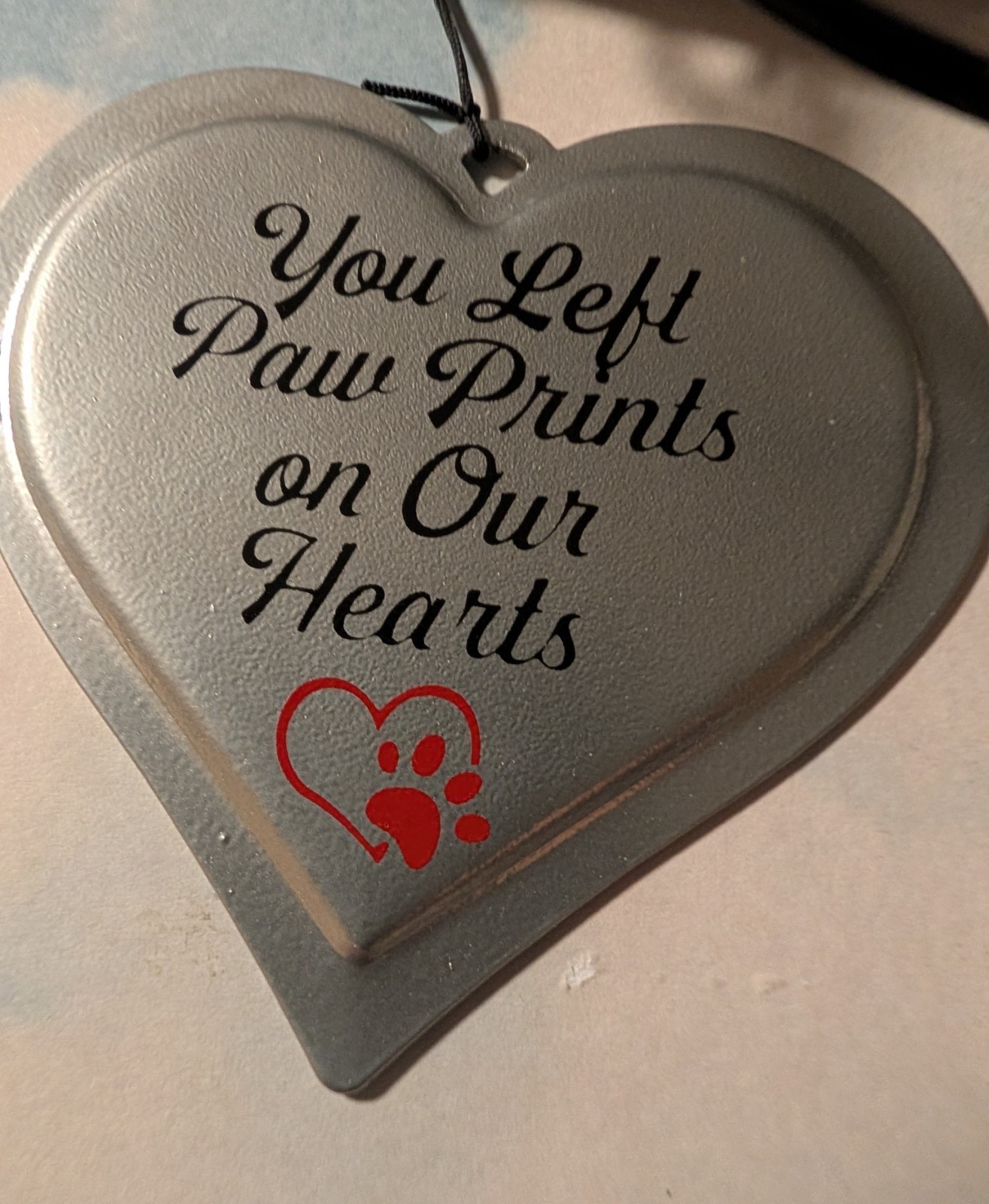 Pet Memorial Wind Chime Metal Pawprint Remembrance Gift