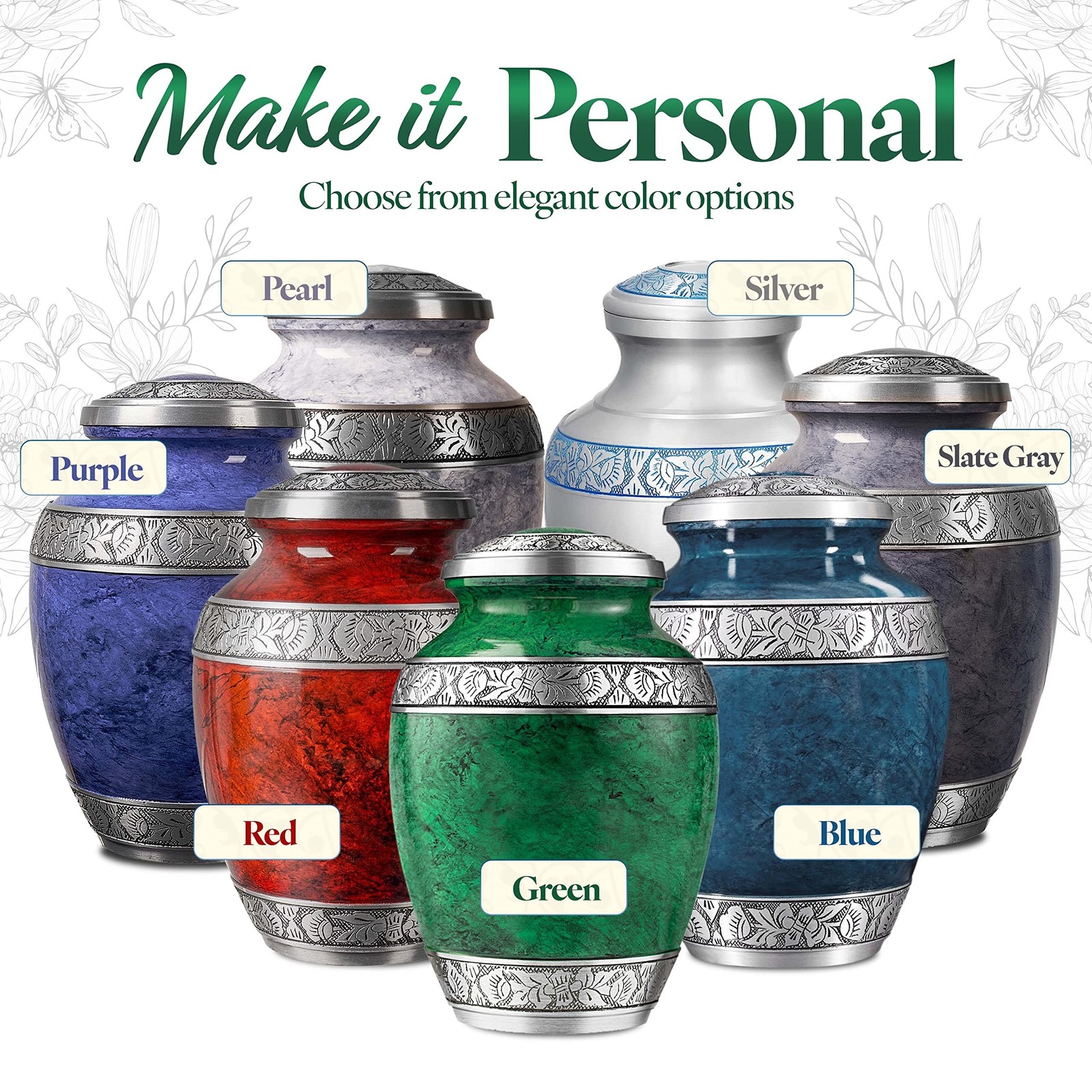 GSM Brands Cremation Urn Holds Adult Human Ashes – Large Handcrafted Funeral …