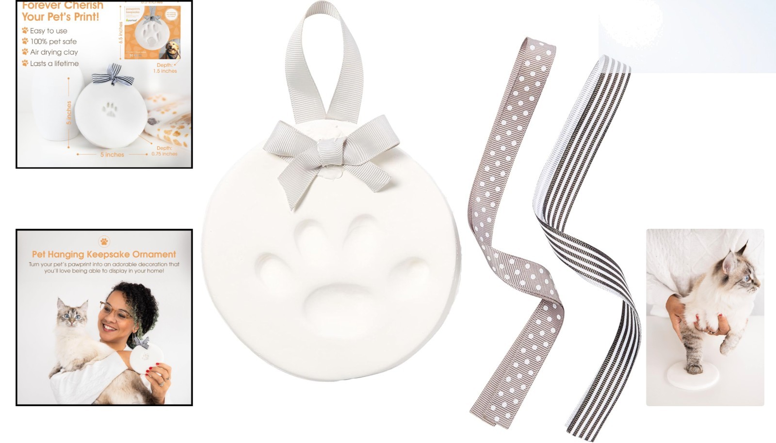 Personalized Paw Print Keepsake Kit for Beloved Pets – Tribute & Memorial