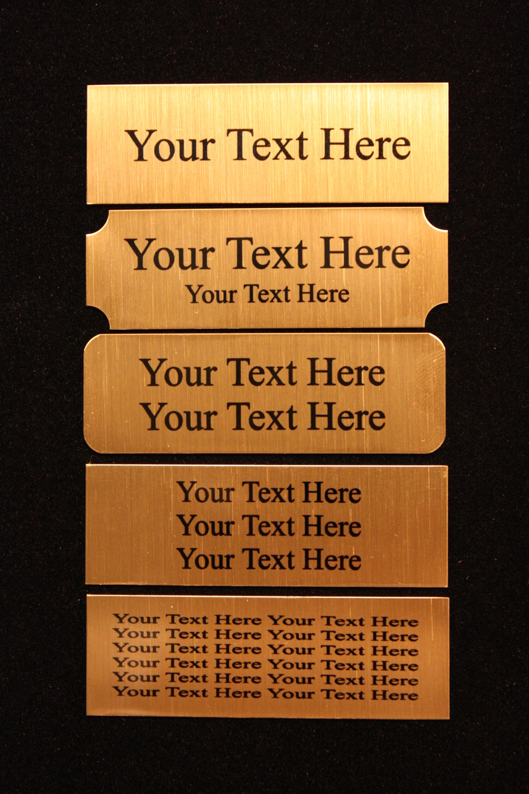 1×4 Customized Brass Plate Picture Plaque Name Tag Trophy Flag Fantasy Football