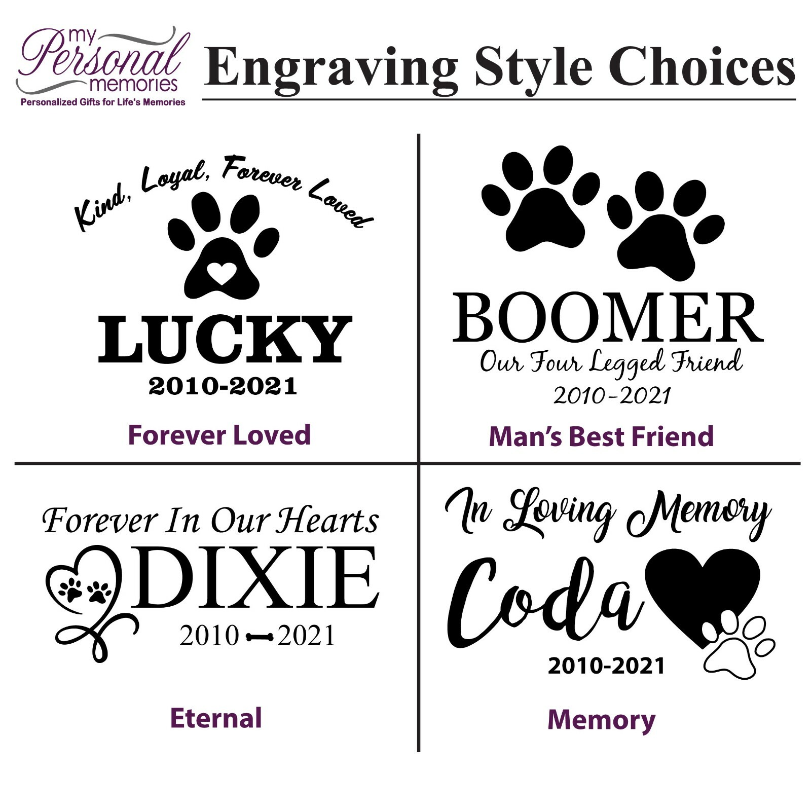 Personalized Pet Memorial Stone Marker for Dog or Cat