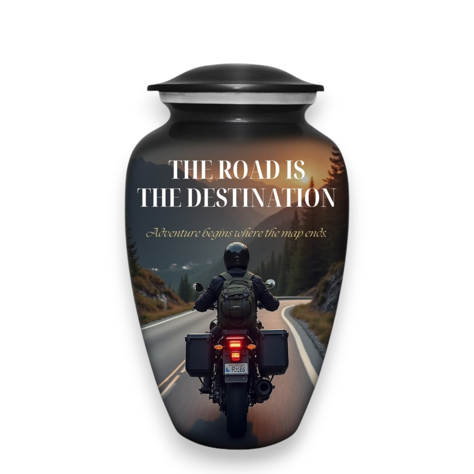 Large Adult Cremation Urn Human Ashes Biker Motorcycle Memorial Urn 190 Cu In
