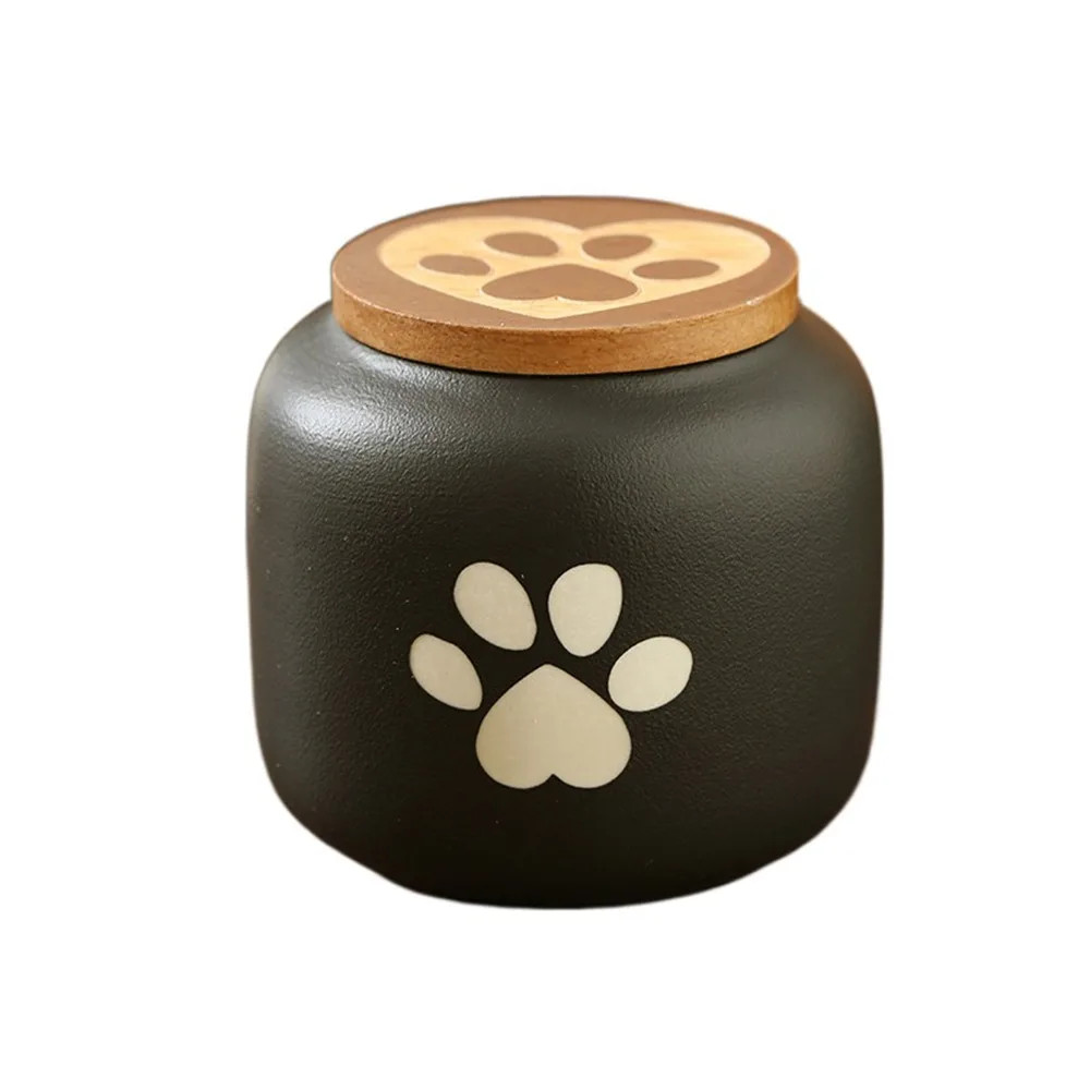 Cute Ceramic Pet Urn Memorial Ashes Box with Lid Moisture Proof