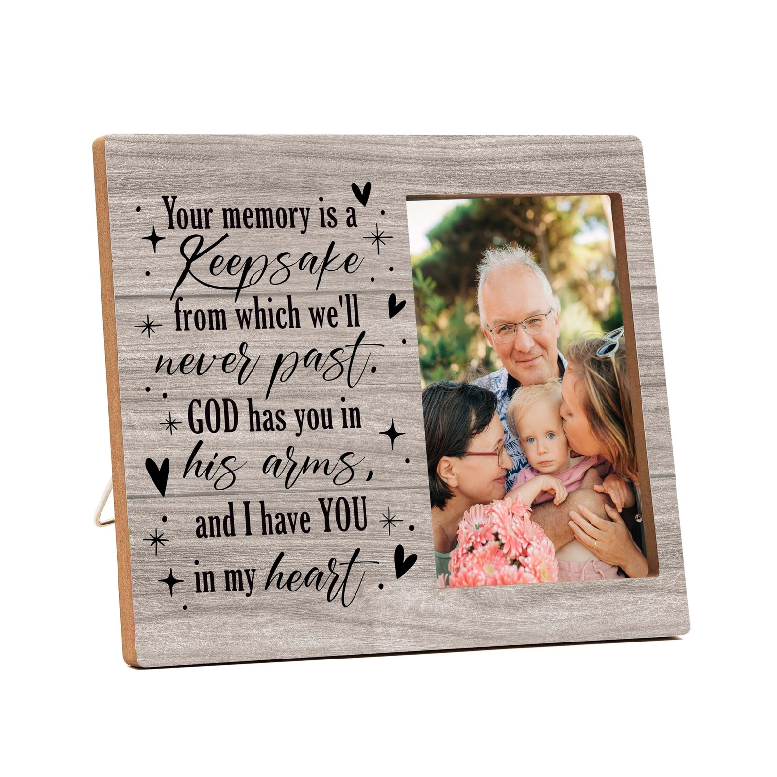 Memorial Picture Frame – In Loving Memory Wooden Photo Frame, Sympathy & Bere…