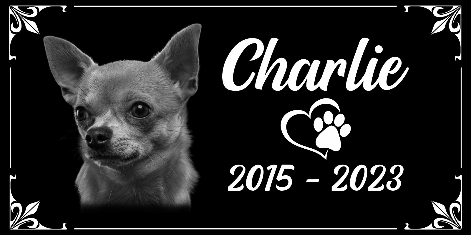 Engraved Pet Memorial Stone for Human, Pet, Dog, Cat, Horse. Custom Grave Marker