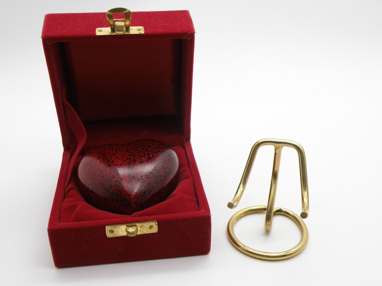 Red Heart Cremation Mini Urn Keepsake Velvet Box Memorial Ashes Holder Sigma
