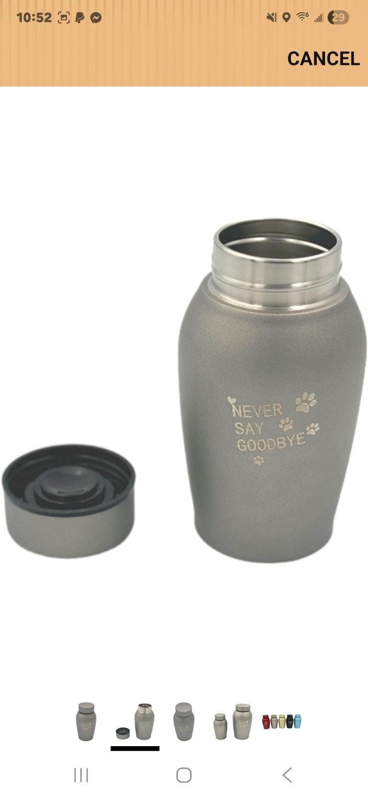 Keepsake Cremation Urns Stainless Steel Funeral Urn For Pet Cats, Dogs B1