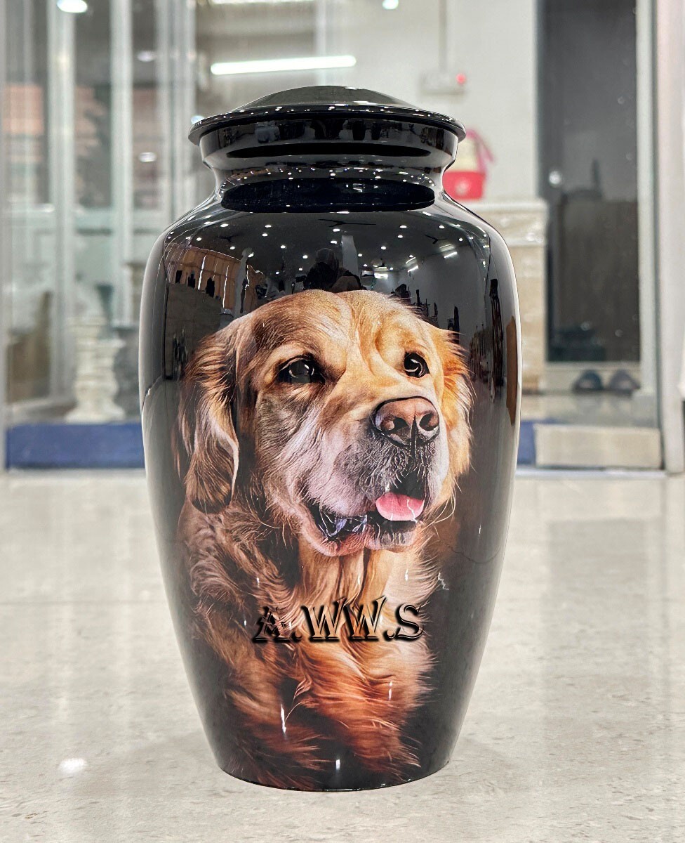 Memorials Cremation Urns for Human – Adult Classic Dog Pictured Cremation Urn