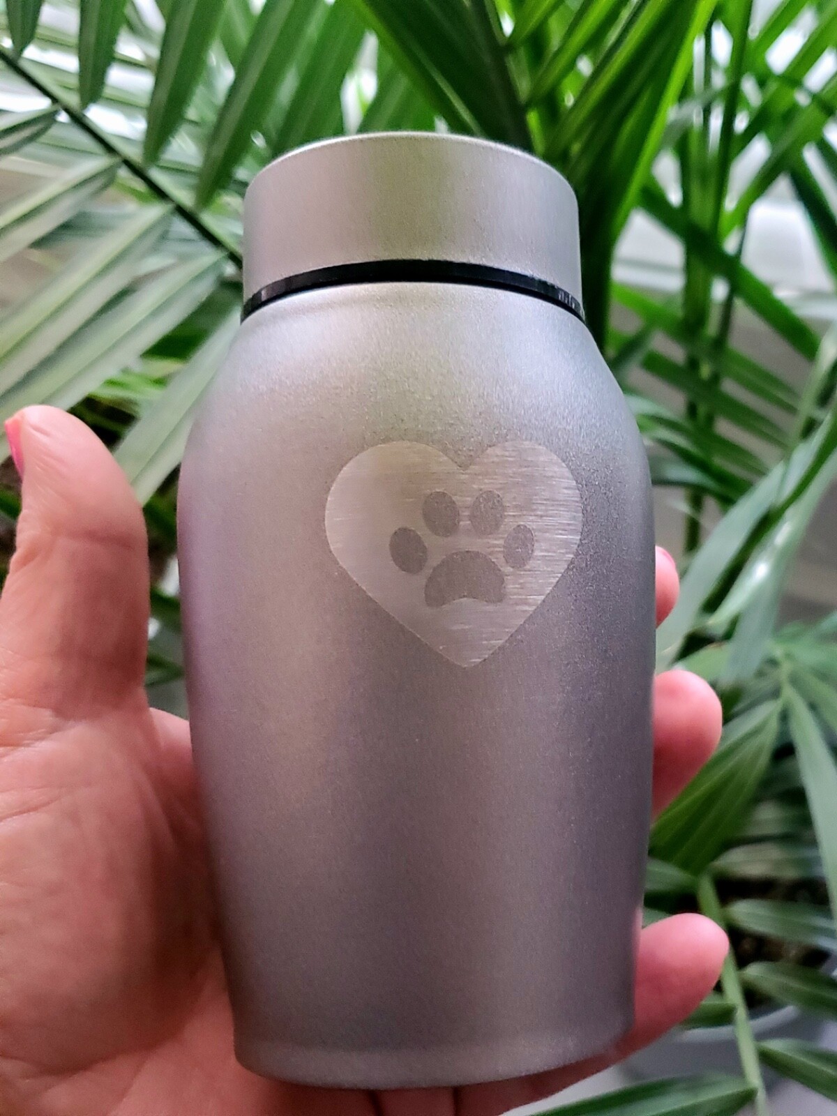 Pet Urns For Dogs & Cats Ashes, Cremation Keepsake, Cherished Engraved Paw Print