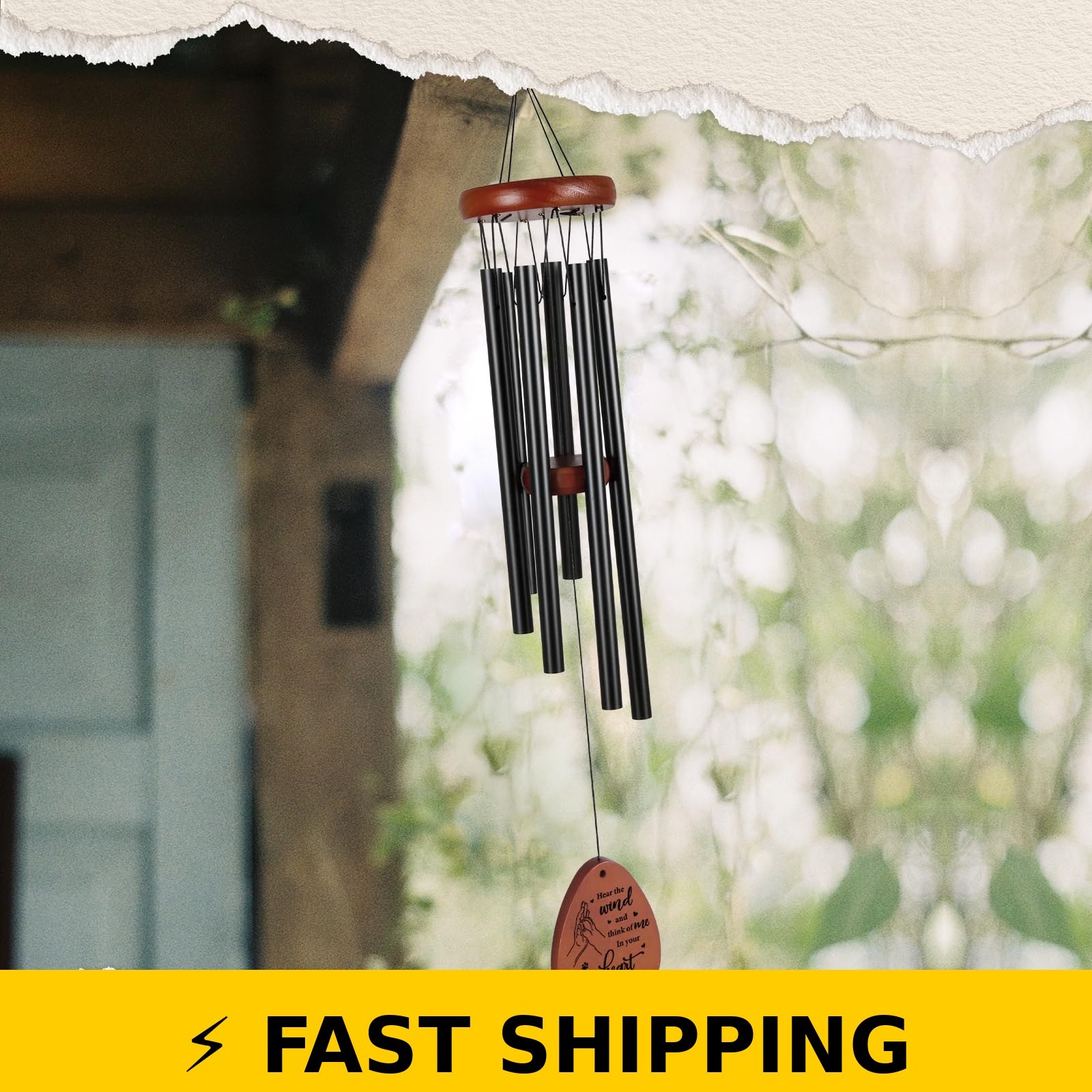 SteadStyle Pet Memorial Wind Chime – 25.5 in Sympathy Gift
