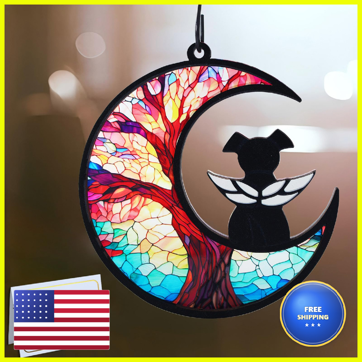 Original Cciaga Diy Dog Angel Memorial Suncatcher Sympathy Cardmemorial Gifts