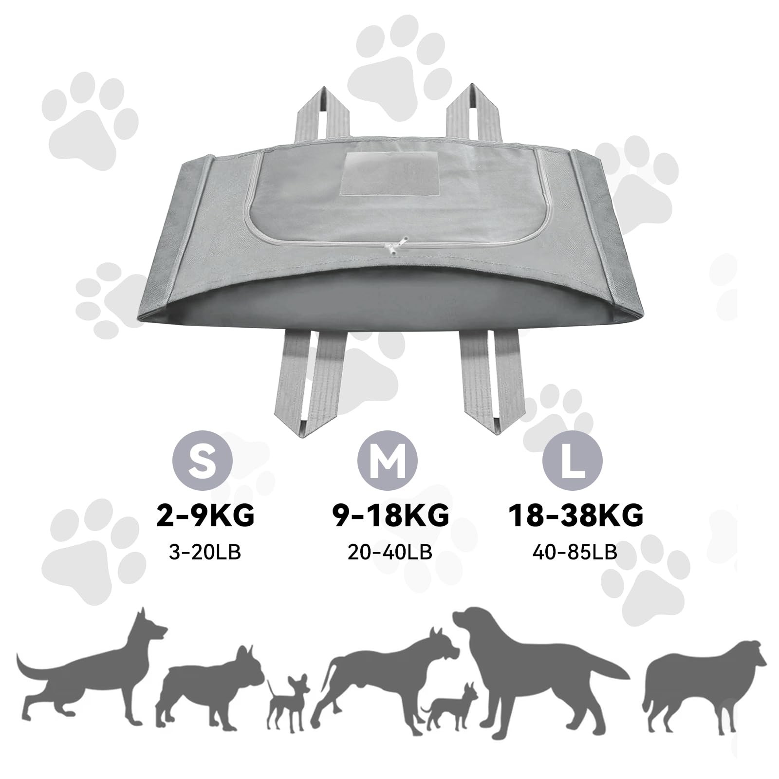 Large Gray Pet Burial Bag Up To 80lb EcoConscious Casket Alternative Custom