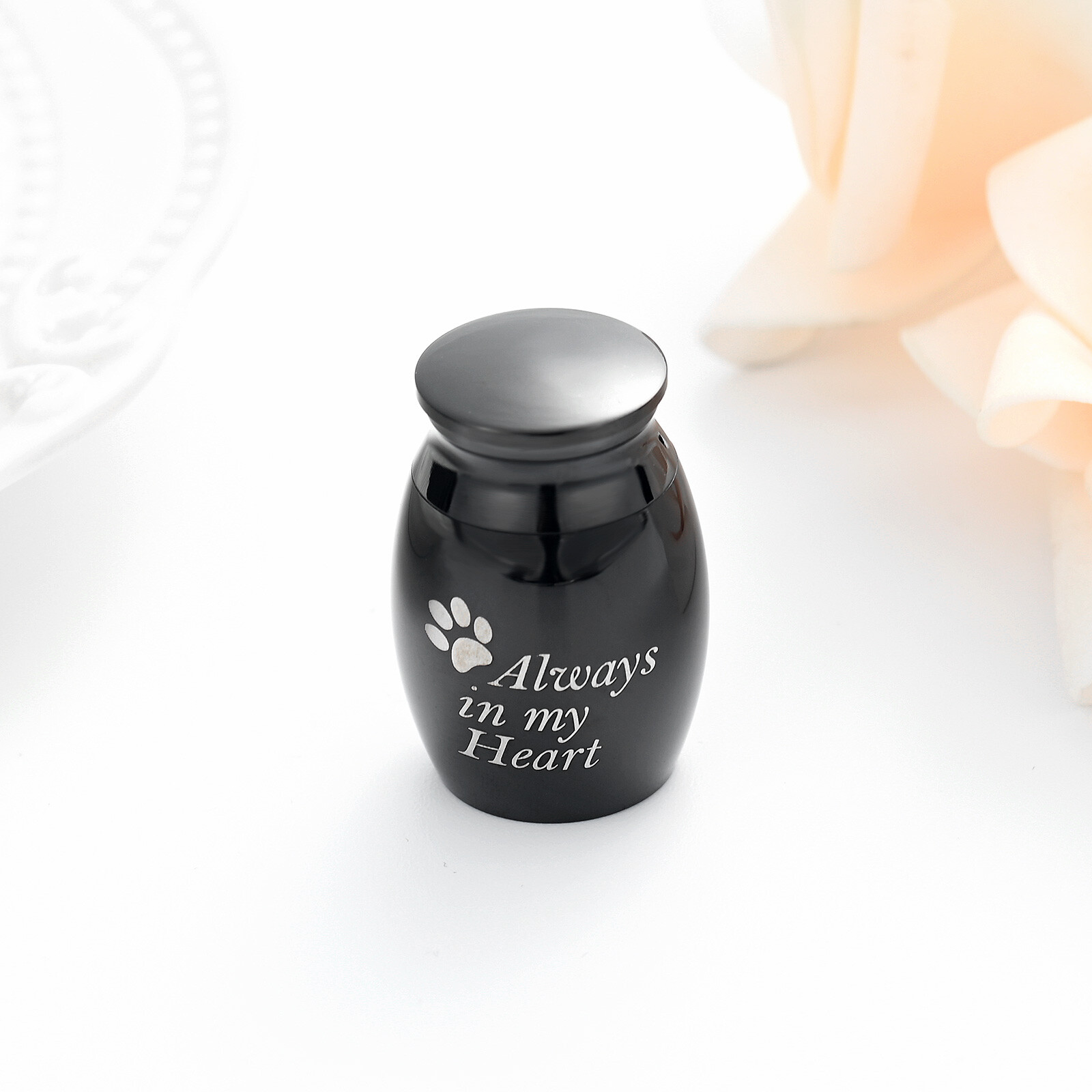 Small Dog Urn for Ashes 1.18Inches Mini Cremation Urn for Pet Ashes Tiny Pet Urn