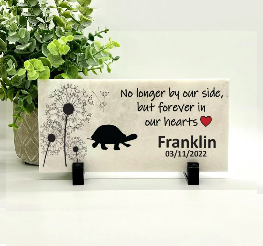 Turtle Memorial – Personalized Pet Memorial Stone- Turtle Loss sympathy Gift