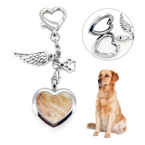 Heart Fur Pet Loss Keychain – Sympathy Gift for Dogs or Cats