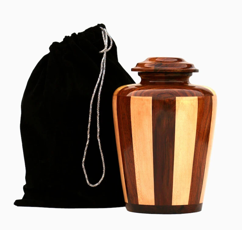 Wooden Urns for Human Ashes Adult Male Female – Cremation Urn Large Wood Urn Box