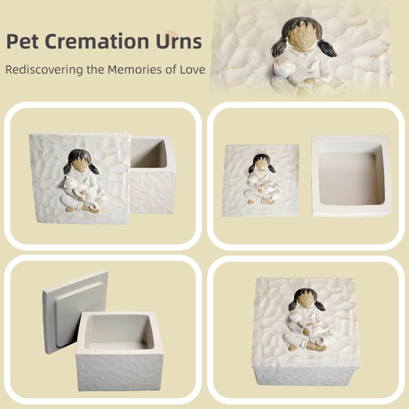 Pet Urns Small Keepsake Box Pet Urn Sculpted Hand-Painted Keepsake Box